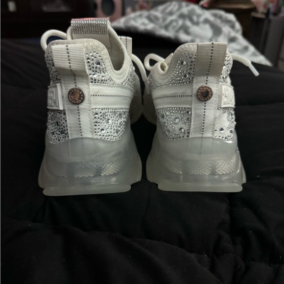Steve Madden White Rhinestone Sneakers - Picture 3 of 4